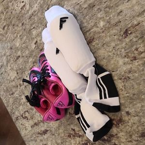 Toddler Soccer Shoes and Shin gaurds